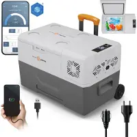 Peme Expedition - Elektrische Koelbox 27L - Compressor - DC 12V/24V, AC 220-240V - Frigobox met Bluetooth - Aansluiting voor Auto en Camping