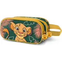KARACTERMANIA - Disney - Simba De Leeuwenkoning - The Lion King - Potloden Etui Dubbele Rits - Pennenzak - Tekenetui - Groen