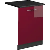 Vicco Vaatwasserfrontpaneel Fame-Line Bordeauxrode hoogglans 60 cm , WB Antraciet, Model 54812