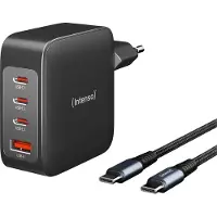 Intenso W140A3C + C520C black USB-oplader 140 W 3x USB-C, 1x USB-A QC 4+, USB PD 3.1, PPS Zwart Binnen GaN, USB Power Delivery (USB-PD)