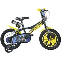 Dino Bikes Batman 16 inch 27 cm jongens knijprem zwart/geel