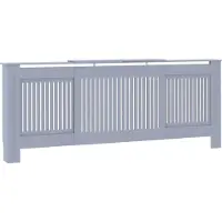 vidaXL Radiatorombouw 205 cm MDF grijs