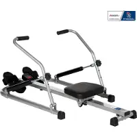 HOMCOM Roeitrainer - Staal - 129x70x70cm - Zwart, Grijs