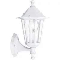 Eglo LATERNA 5, Buitenwandlamp, Wit, Glas, IP44, Klasse I, Transparant