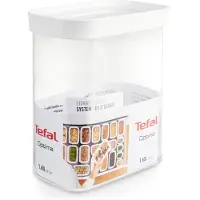 Tefal Optima N1141110, Doos, Overig, 1,6 liter, Transparant, Wit, Styreen-methylmethacrylaat (MS), Kunststof