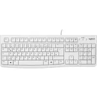 Logitech K120 Keyboard Toetsenbord USB QWERTZ, Duits Wit Spatwaterdicht