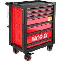 YATO gereedschapswagen leeg zwart en rood
