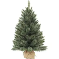 Triumph tree Forest Frosted Kunstkerstboom H60 x D46 cm - Kunstboom in Jute Zak - Kunst Kerstboom voor Binnen - 64 Tips - Groen