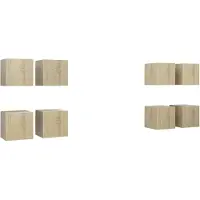 vidaXL Tv-wandmeubelen 8 st 30,5x30x30 cm sonoma eikenkleurig