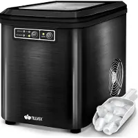 Tillvex Ijsblokjesmachine Roestvrij Staal 12 kg - 24 u | Ijsblokjesmaker 2,2 Liter Watertank | Ice-Maker LED-Display & Zelfreinigingsfunctie | 2 IJsblokjes Maten