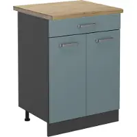 Vicco R-Line Keukenonderkast – 60 cm, WB Eik Blauw-grijs