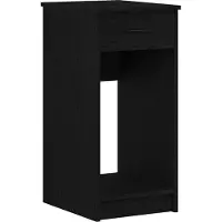 vidaXL Computertorenstandaard met lade 35x45x77 cm zwart
