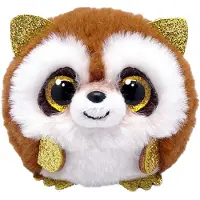 TY teeny puffies pickpocket raccoon, 10cm