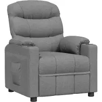 vidaXL Fauteuil verstelbaar stof lichtgrijs