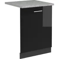Vicco R-Line Vaatwasserfrontpaneel – 60 cm, WB Marmer Zwart hoogglans