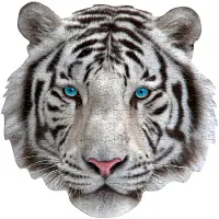 Madd Capp Puzzles - I AM White Tiger - 300 stukjes - Legpuzzel in de vorm van een dier