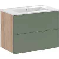 Vicco Izan Badkamermeubelset – 2-delig Goldkraft eik/groen