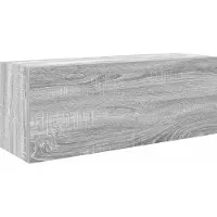 vidaXL Badkamerwandkast 80x25x30 cm bewerkt hout grijs sonoma eiken