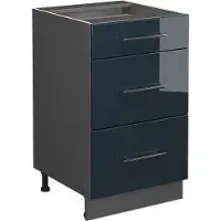 Vicco Fame-Line Ladeblokken – 50 cm zonder werkblad Donkerblauw hoogglans