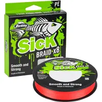 Berkley Sick Braid - 300 meter gevlochten visdraad, diameter: 0,29 mm, kleur: rood, draagkracht: 26,4 kg