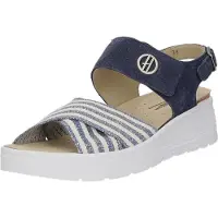 Hickersberger - 2641 - Sandalen met hakDames Sandalen - Kleur: Blauw - Maat: 40