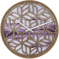 Nextime - 3308 - Wandklok - 40cm - violet - Yogi