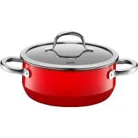 Silit 21.0129.7031, Rond, Rood, Silargan, Roestvrij staal, Geschikt voor inductie, Gas, Elektrisch, Keramisch, Halogeen, Glas