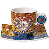 Goebel - James Rizzi | Kop en schotel Espresso The Romance of the Sea | Porselein - 10cm - 100ml