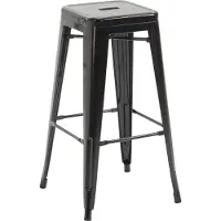 CLP Josh V2 metalen barkruk - Zwart