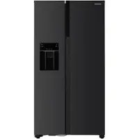 HEISSNER HSBS-HM513NFIMDXE++ Amerikaanse Side-by-Side Koelkast – 513 L – No Frost – Water- en ijsdispenser – ECO-functie – Inox Antraciet – 5 Jaar Garantie