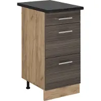 Vicco R-Line Keukenonderkast – 40 cm met laden, WB Antraciet Edel grijs