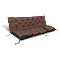 AIO Factory Tuinkussen 100x60x50 cm + 2 kussens voor schommelbank waterdicht bruin