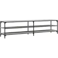 vidaXL Tv-meubel 200x30x50 cm bewerkt hout metaal grijs sonoma eiken