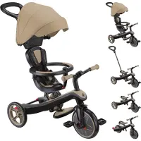 Globber Explorer Trike 4 In 1 Tricycle Stroller Zilver
