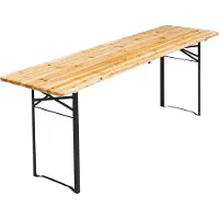 Oviala - Houten inklapbare bistrotafel 218 cm - Table brasserie pliante