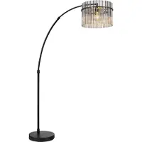 Globo Zwarte Vloerlamp Gorley Met Smoke Glas