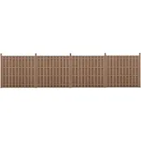 Neu.holz WPC omheining, privacy scherm, windscherm, lamellenomheining, omheining, 747x185 cm, bruin [nieuw.holz]