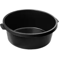 Kadax mortelbak, bouwemmer, mortelbak met handgrepen, mortelemmer van kunststof, ronde emmer voor bouwplaats, tuin, stabiele wateremmer, cementemmer, schoonmaakemmer (1, 14 liter)