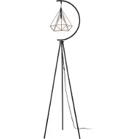 Lux.pro Staande lamp Austell vloerlamp 171 cm E27 zwart en wit