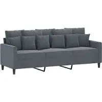 vidaXL Driezitsbank 180 cm fluweel donkergrijs