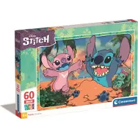 Clementoni - Puzzel - 60 Stukjes - Lilo & Stitch - Puzzel Voor Kinderen - Supercolor