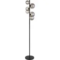 Globo Lighting Zwarte Vloerlamp Riha 6 Lichts