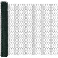 vidaXL Lasdraad omheining, 1 x 50 meter, PVC, groen