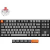 Keychron K8 Max, 80%, Bekabeld en draadloos, USB + RF draadloos + Bluetooth, Mechanische schakelaar, RGB LED, Zwart