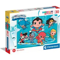 Clementoni Supercolor DC Comics Superfriends, 30 stuks, thema: stripfiguren, geschikt voor kinderen vanaf 3 jaar