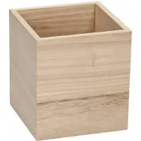Playwood pennenbakje hout vierkant natuur voor kinderen en volwassenen.