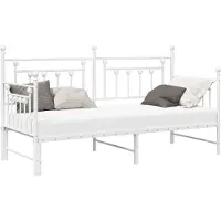 vidaXL Bedframe voor een daybed Wit 75 x 190 cm Staal