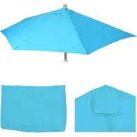 Mendler Vervangingshoes voor Parla halfronde parasol, parasolhoes vervangingshoes, 270cm stof/textiel UV 50+ 3kg ~ turquoise