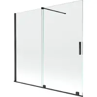 Mexen Velar badwand 2-delige schuifdeur 170 x 150 , transparant, zwart - 896-170-000-01-70