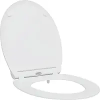 vidaXL Toiletbril Wit 45,5 x 37,5 x 3,8 cm Duroplast